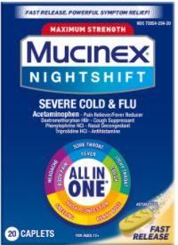 MUCINEX® Nightshift® Severe Cold & Flu - Fast Release Caplets